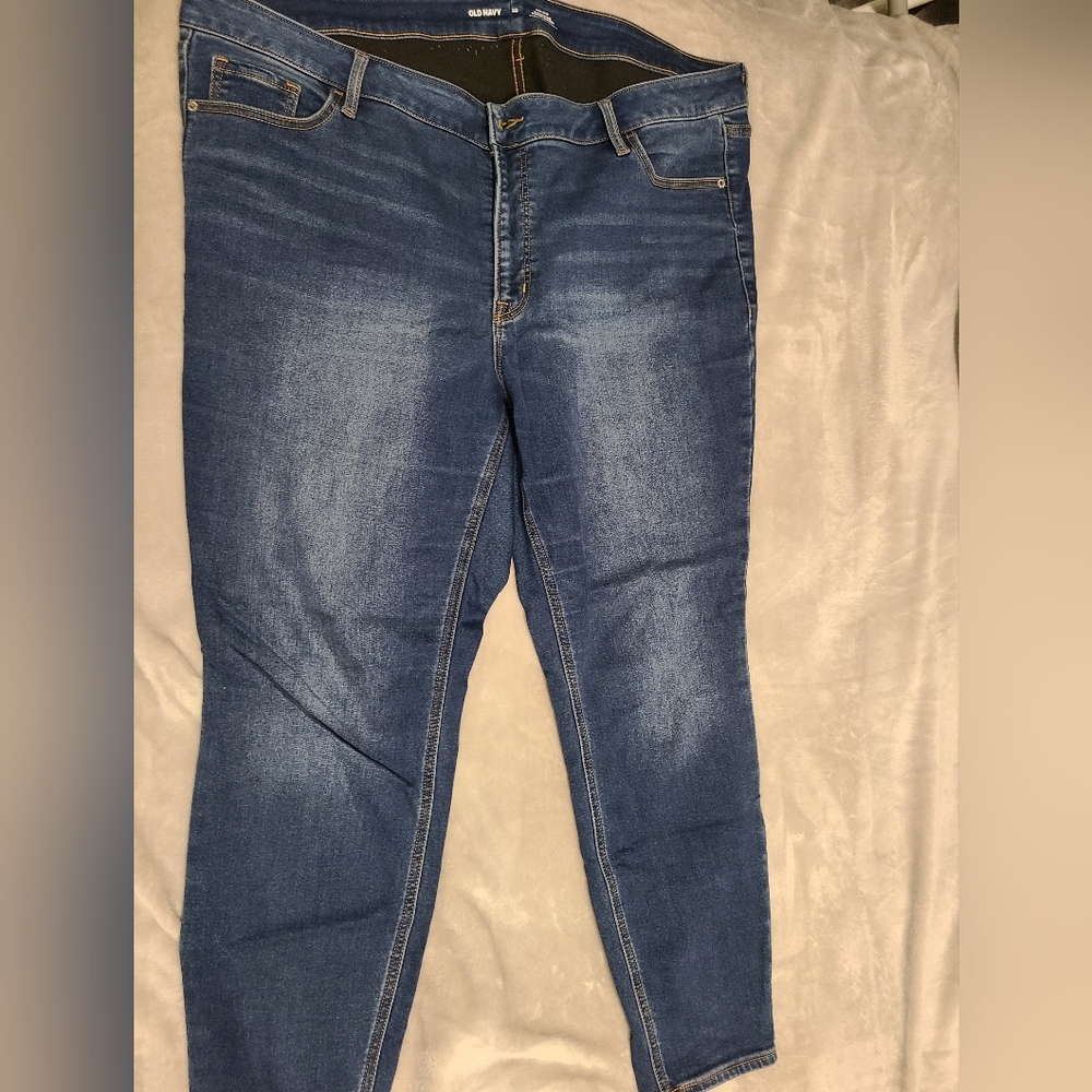 Old Navy high-Rise Rockstar Super Skinny Secret Slim pockets. Sz 22